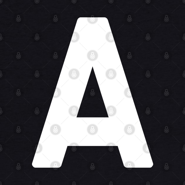 Letter A Alphabet Monogram Initial Kids Men Women by TeeTypo